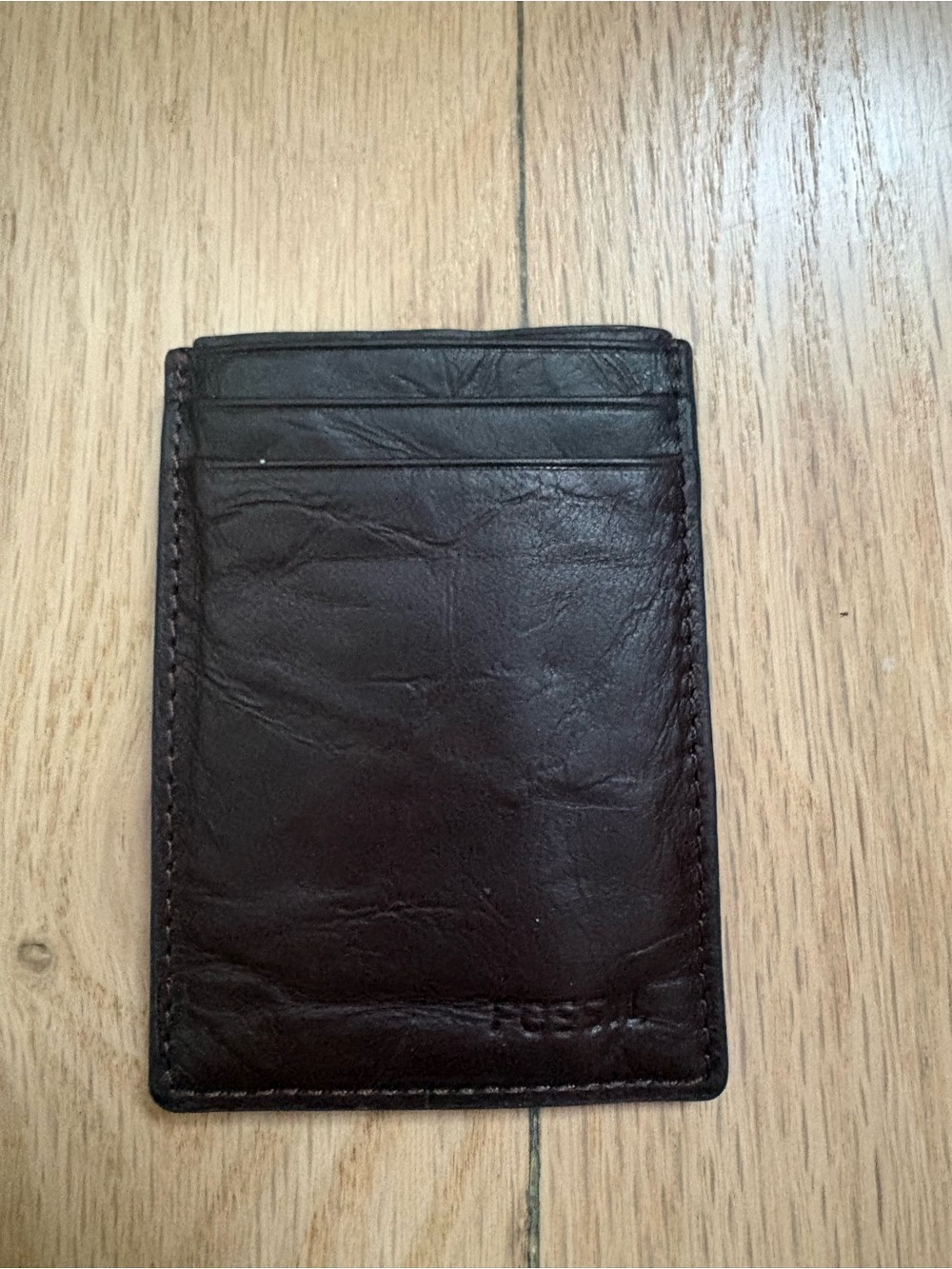 Fossil Men's Brown Leather Slim Card Holder